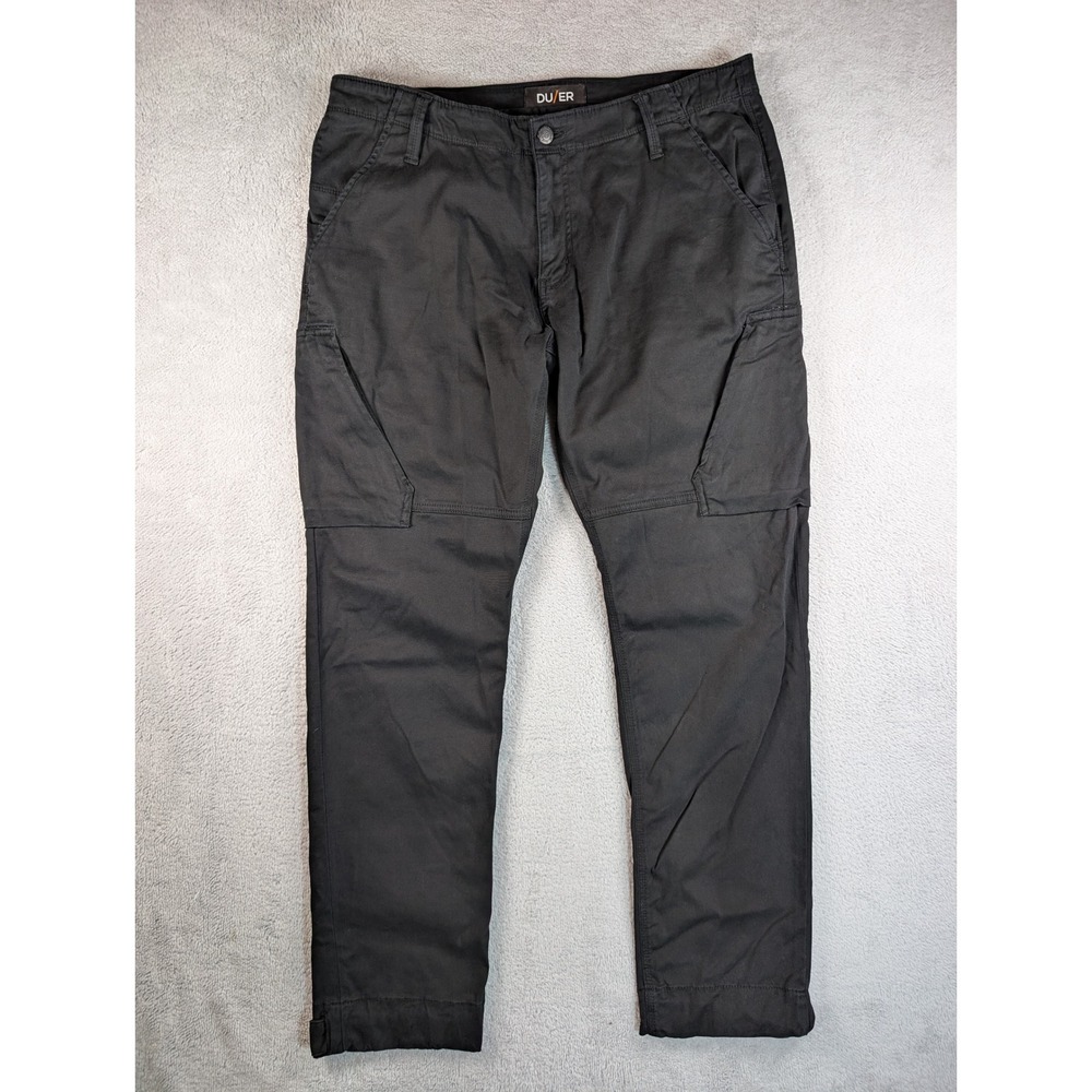 Duer Live Free Adventure Pants Black Mens 36x32 Cargo DU/ER